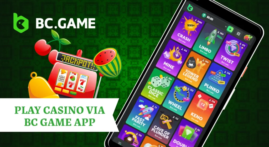 BC Game casino games via app in Turkey