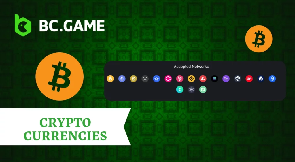 BC Game cryptocurrencies available